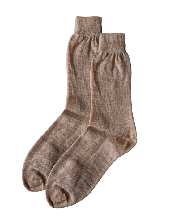 Pure Wool women socks  With Thumb plain design skin